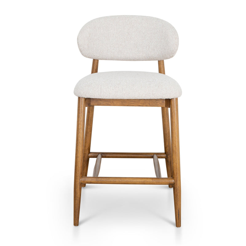 CBS10150-MY 65cm Coastal Beige Bar Stool - Walnut