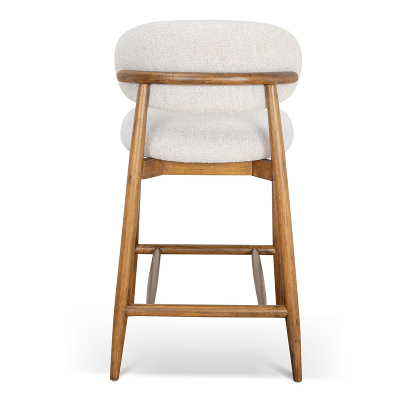 CBS10150-MY 65cm Coastal Beige Bar Stool - Walnut