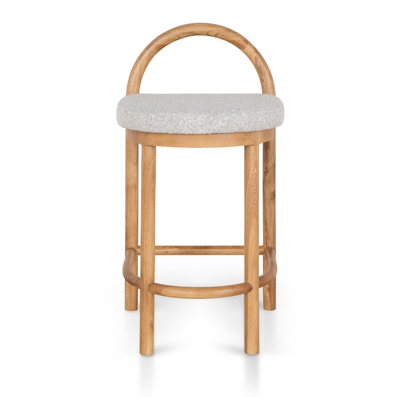 CBS10200-LJ 66cm Natural Bar Stool - Clay Grey