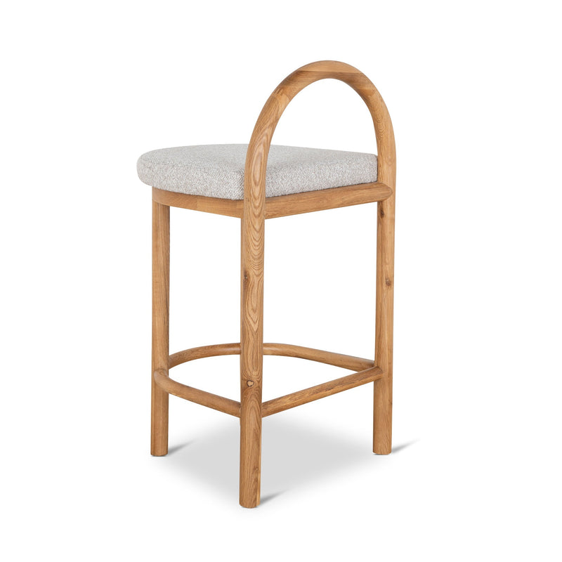 CBS10200-LJ 66cm Natural Bar Stool - Clay Grey