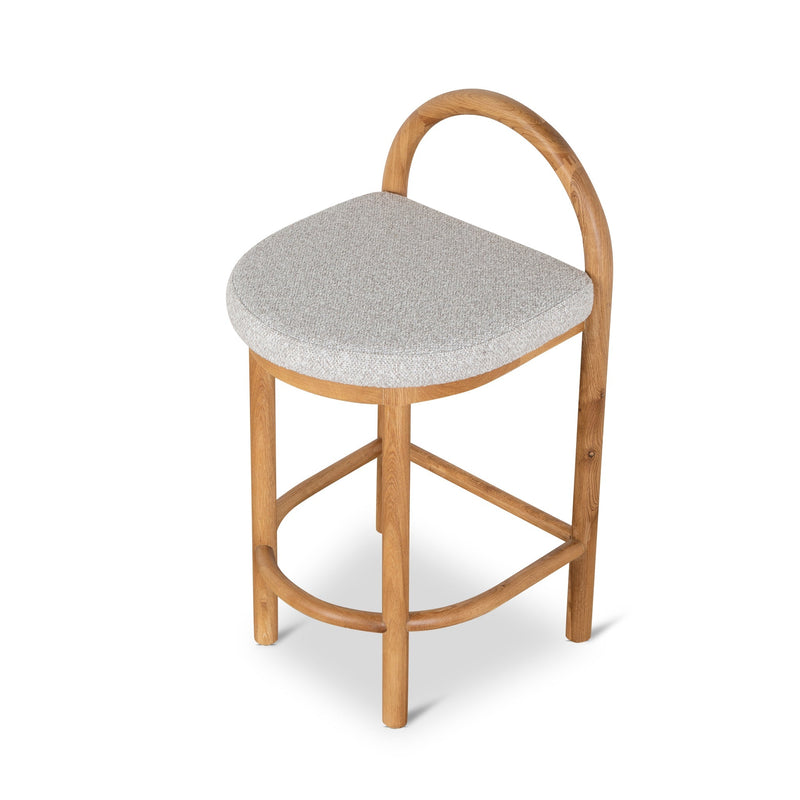 CBS10200-LJ 66cm Natural Bar Stool - Clay Grey