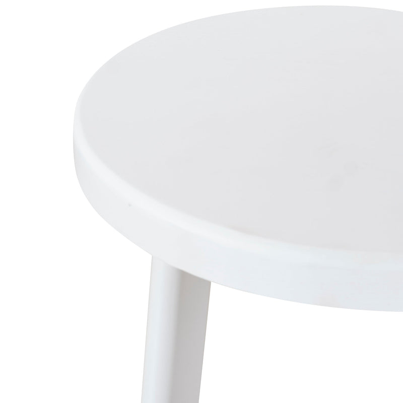 CBS8851-NHx2 65cm Timber Seat Bar Stool - White (Set of 2)