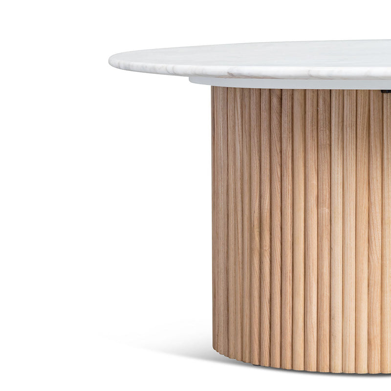 CCF8269-DW 1.3m Marble Top Oval Coffee Table - Natural