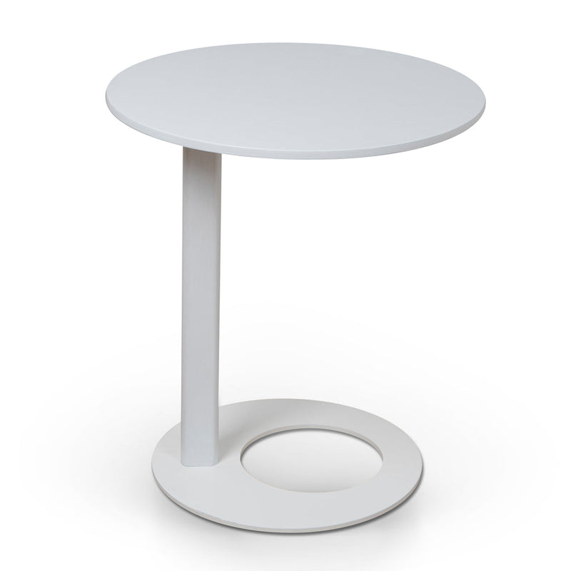 CCF8962-SU 50cm Wooden Side Table - Full White