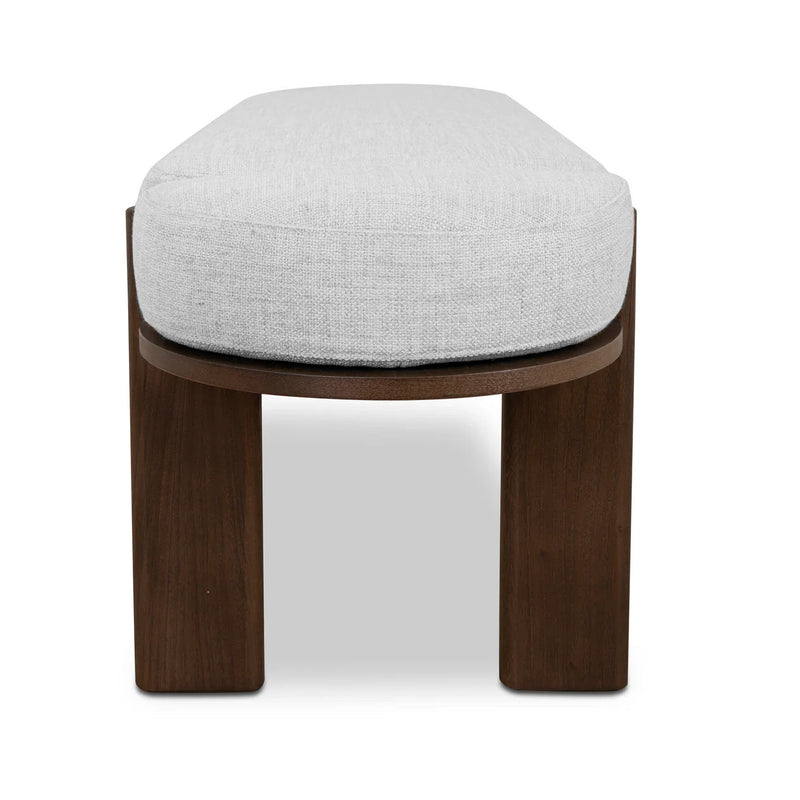 CDB8959-NI 1.6m Walnut Elm Bench - Natural Linen