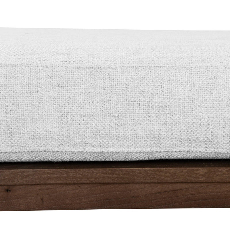 CDB8959-NI 1.6m Walnut Elm Bench - Natural Linen
