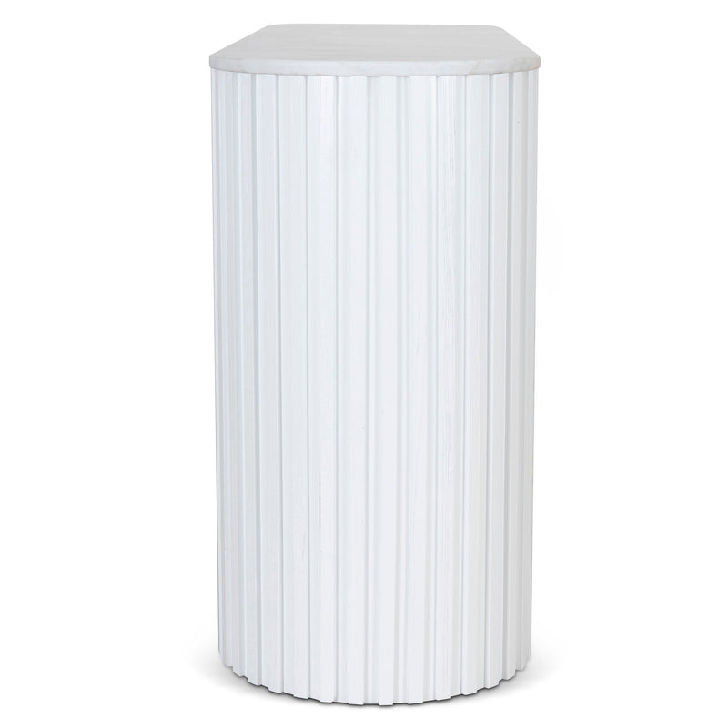 CDT10034-NI 1.5m Marble Console Table - White