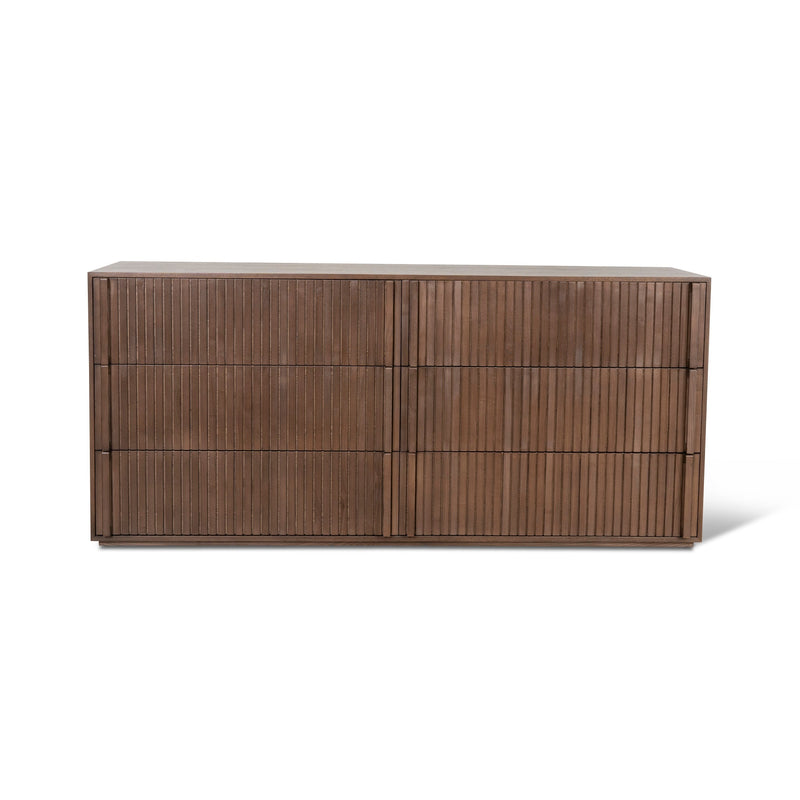 CDT10035-NI 6 Drawer Wooden Chest - Walnut