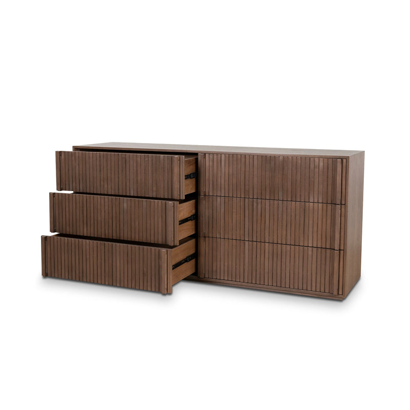 CDT10035-NI 6 Drawer Wooden Chest - Walnut