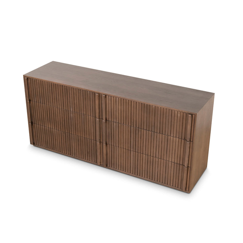 CDT10035-NI 6 Drawer Wooden Chest - Walnut