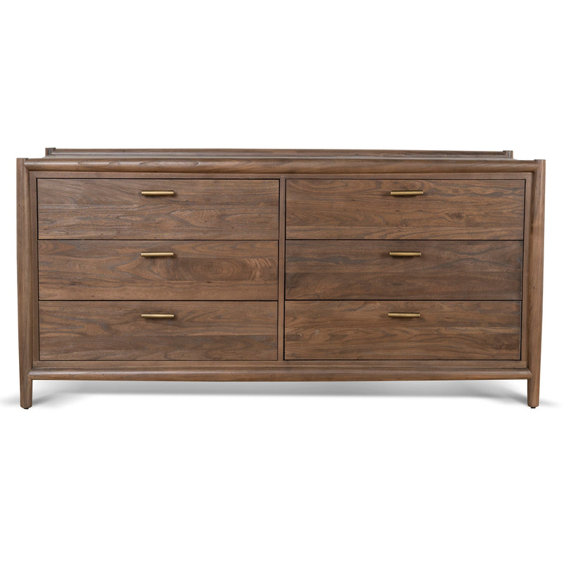 CDT10038-NI 6 Drawer Wooden Chest - Walnut