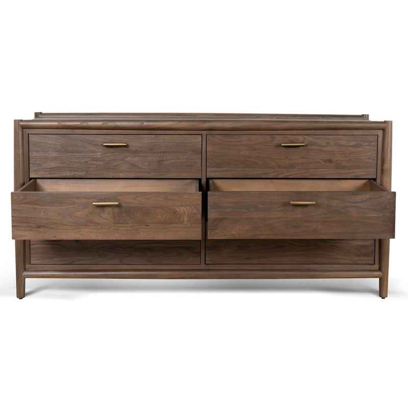 CDT10038-NI 6 Drawer Wooden Chest - Walnut