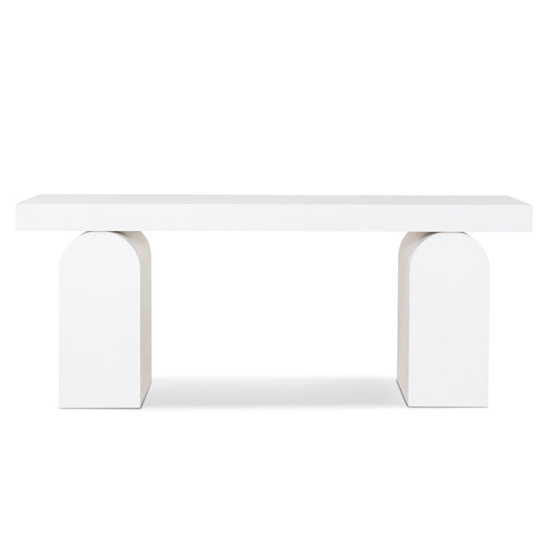 CDT10046-NI 1.9m New Elm Console Table - Full White