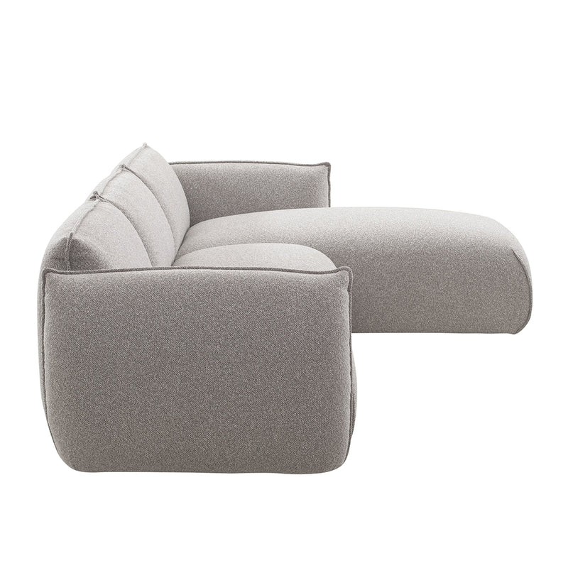 CLC10239-IG 3 Seater Right Chaise Sofa - Clay Grey