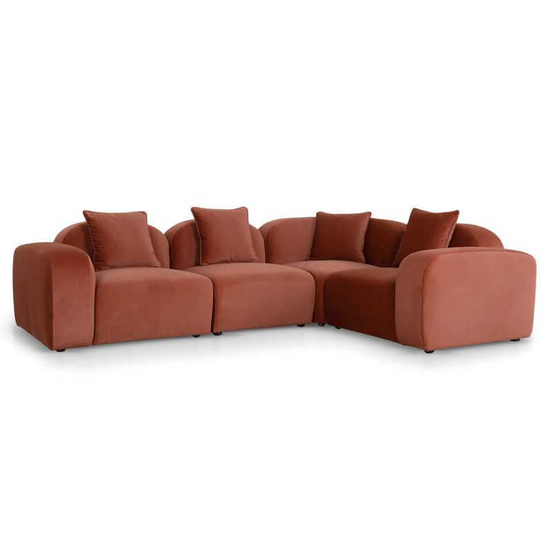 CLC10366-OLS Corner Option for 4 Seater Sofa - Umber Orange