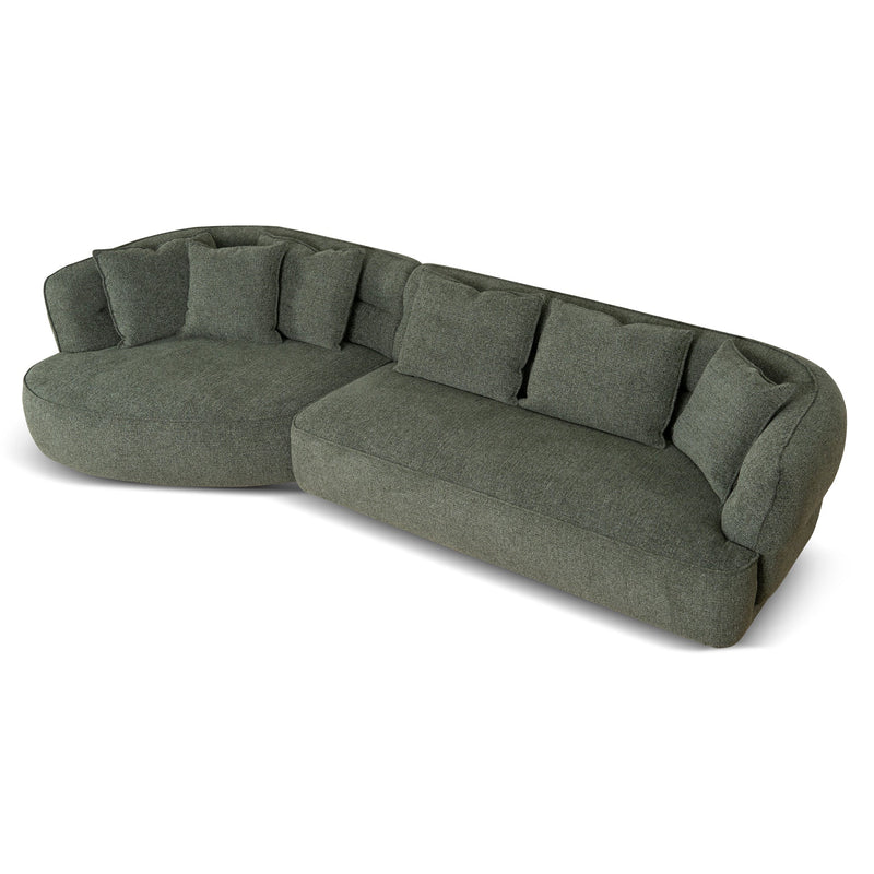 CLC10374-KJ Left Chaise Sofa - Coral Dark Green