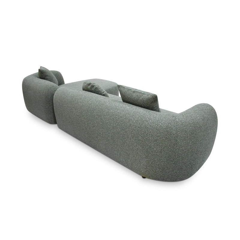 CLC10387-AE 3 Seater Right Chaise Sofa - Amazon Green