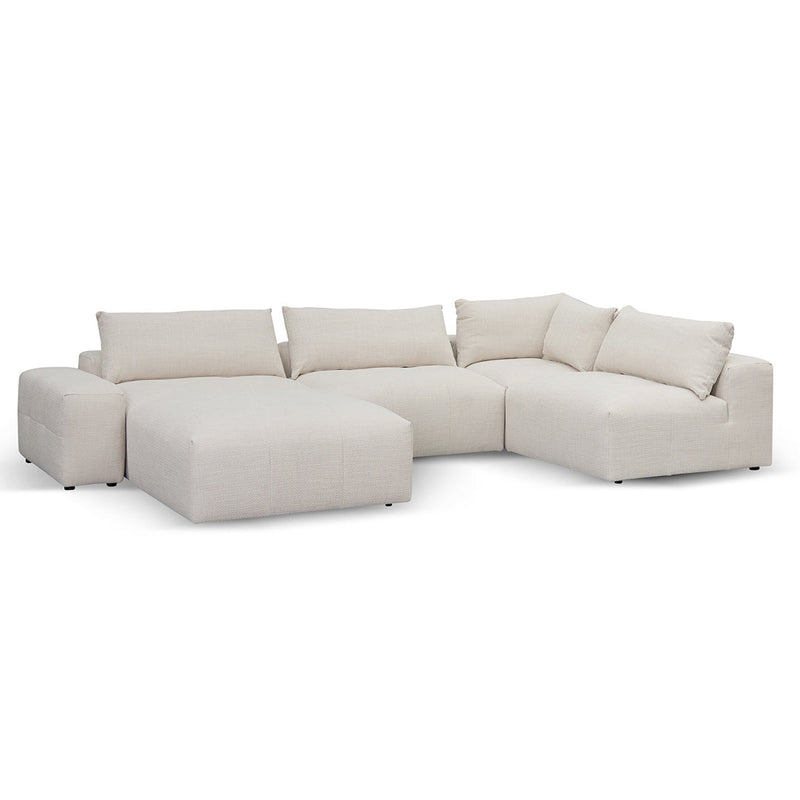 CLC8329-KSO Right Chaise Fabric Sofa - Taupe Beige