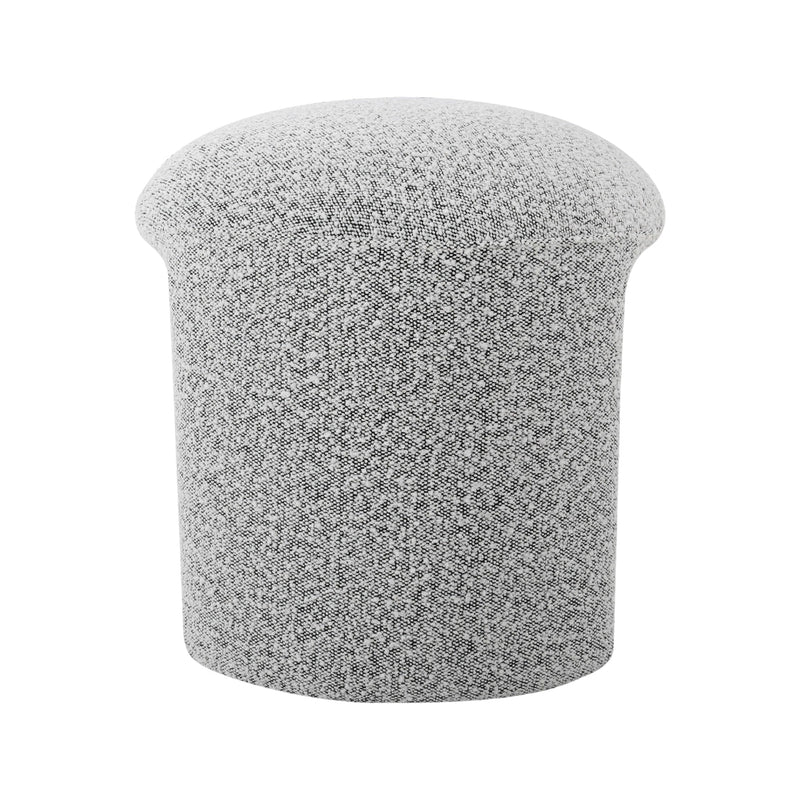 CLC8423-YY Round Ottoman - Pepper Boucle