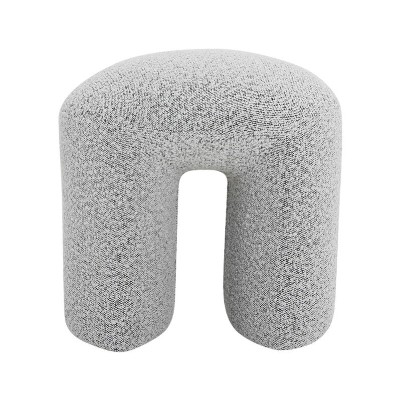 CLC8423-YY Round Ottoman - Pepper Boucle