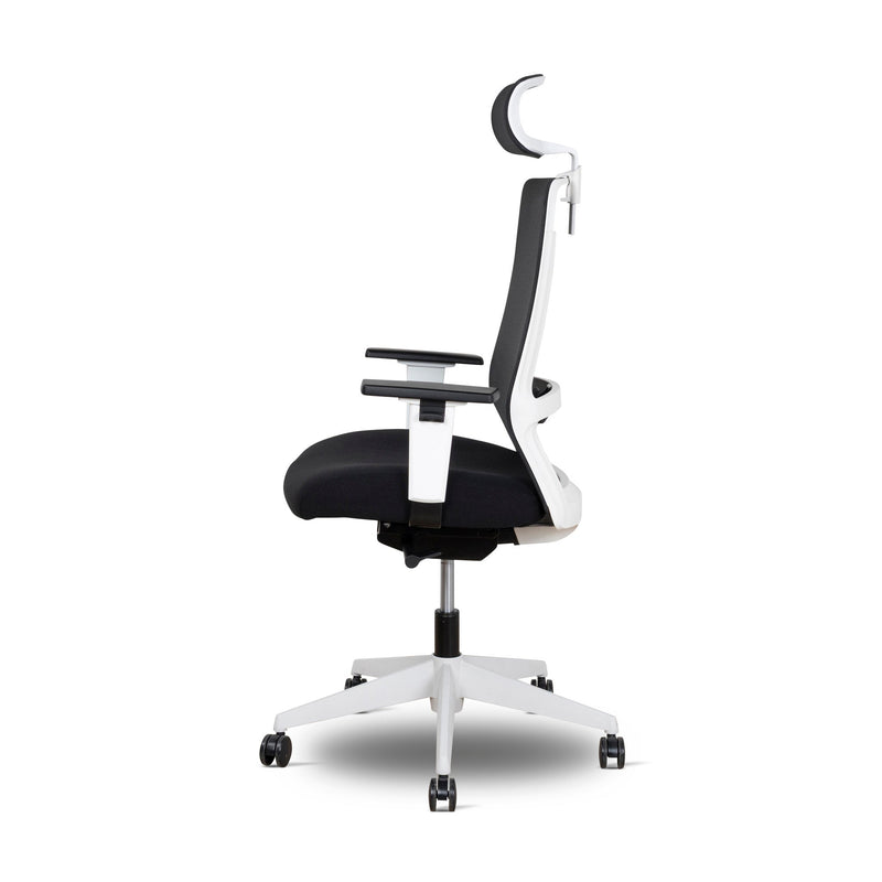 COC8257-UN Mesh Ergonomic Office Chair with Headrest - Black