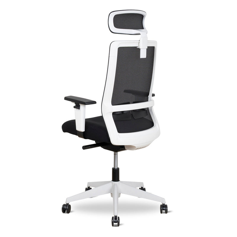 COC8257-UN Mesh Ergonomic Office Chair with Headrest - Black