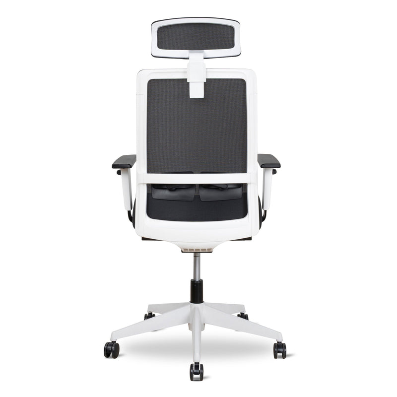 COC8257-UN Mesh Ergonomic Office Chair with Headrest - Black