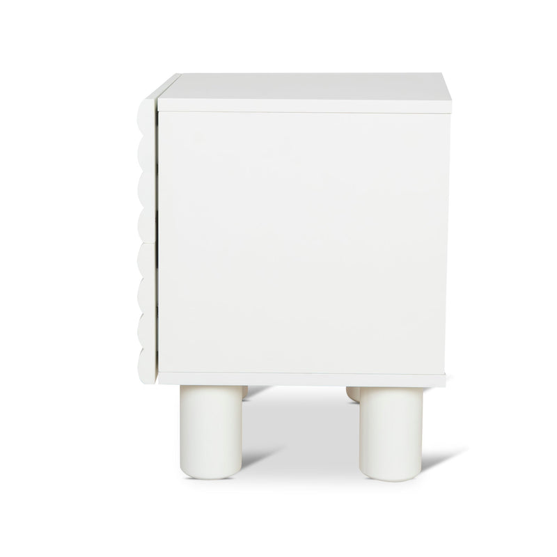 CST10074-KD 48cm Bedside Table - White
