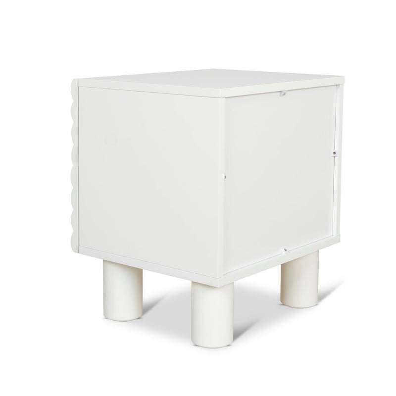 CST10074-KD 48cm Bedside Table - White