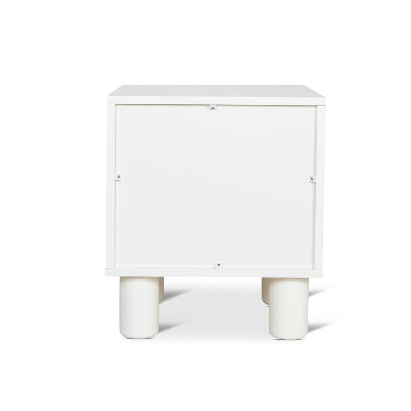 CST10074-KD 48cm Bedside Table - White