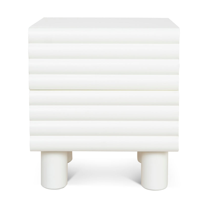 CST10074-KD 48cm Bedside Table - White
