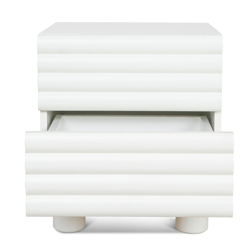CST10074-KD 48cm Bedside Table - White