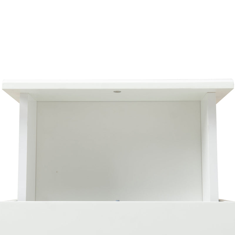 CST10074-KD 48cm Bedside Table - White