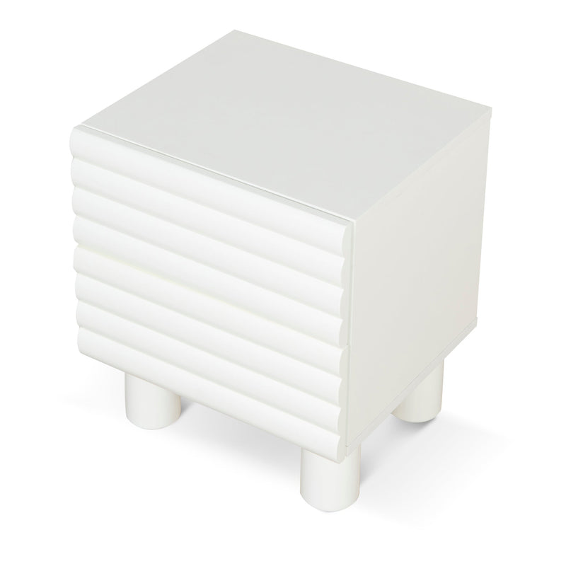 CST10074-KD 48cm Bedside Table - White