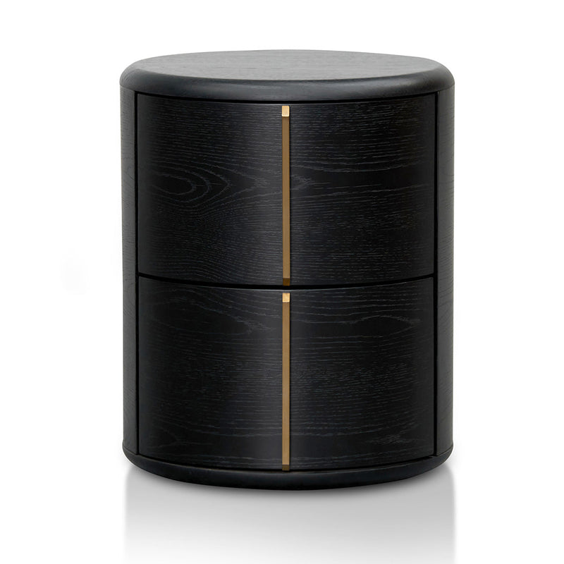 CST8204-CN 46cm Round Bedside Table - Black