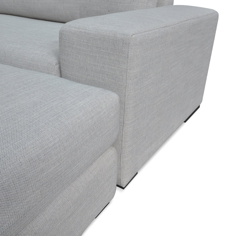 CLC802 3 Seater Sofa With Chaise - Light Texture Grey