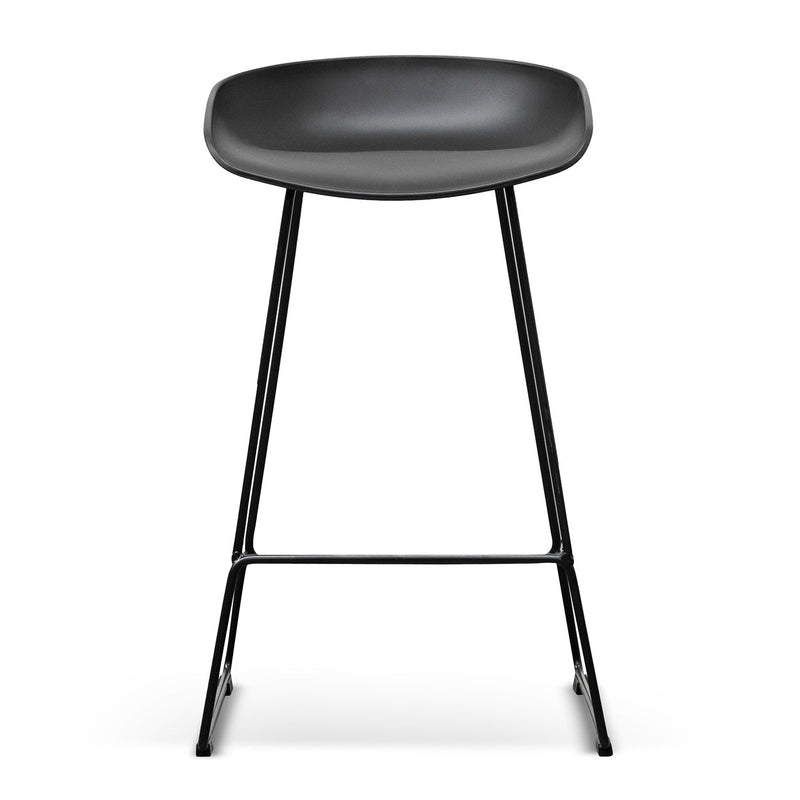 CBS2006-SD 65cm Bar Stool - Black Seat With Black Frame