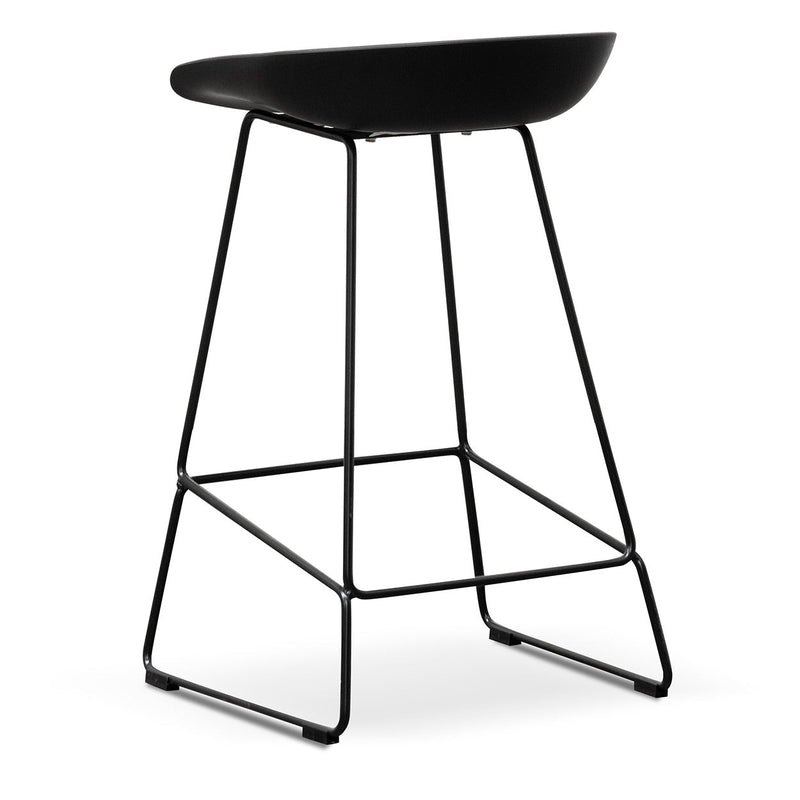 CBS2006-SD 65cm Bar Stool - Black Seat With Black Frame