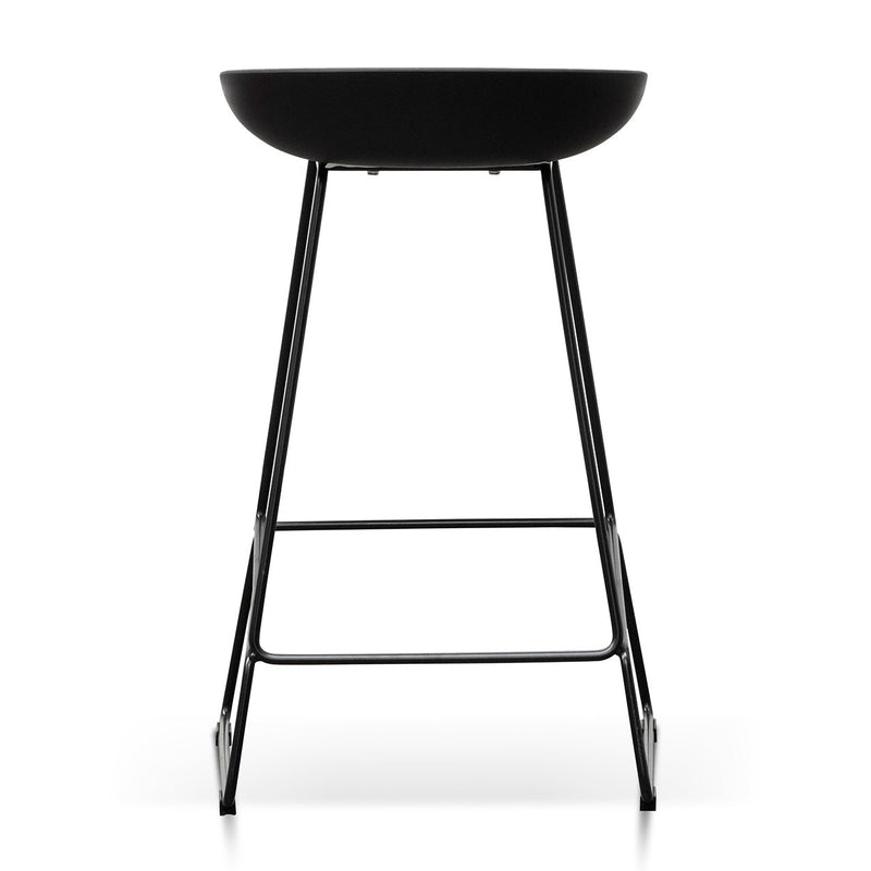 CBS2006-SD 65cm Bar Stool - Black Seat With Black Frame