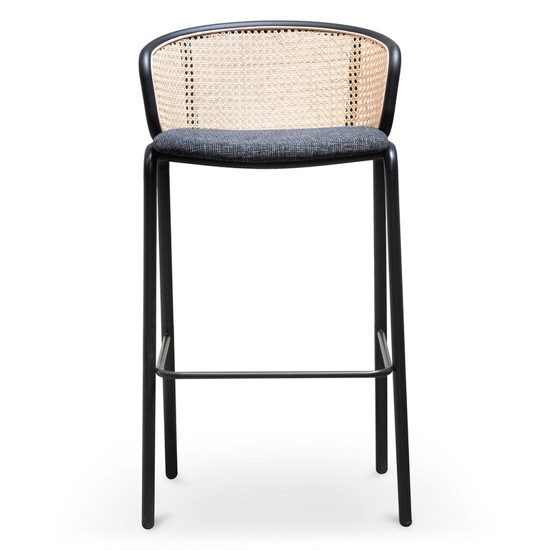 CBS6766-SD Fabric Bar Stool - Black Legs