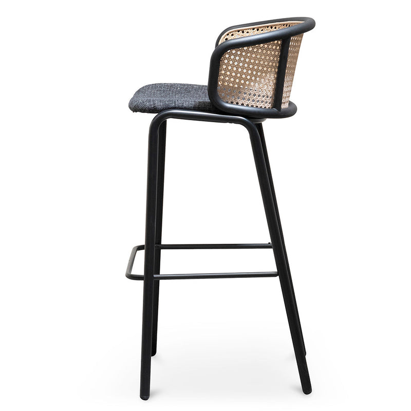 CBS6766-SD Fabric Bar Stool - Black Legs