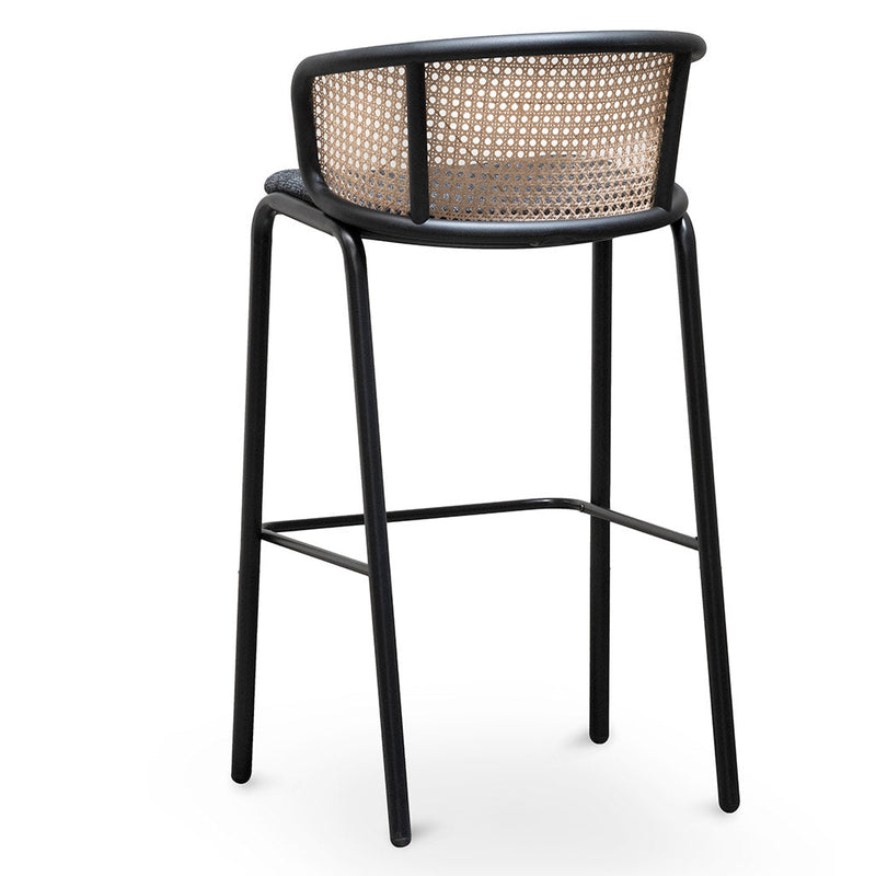 CBS6766-SD Fabric Bar Stool - Black Legs