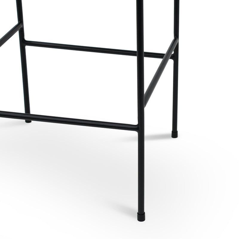 BS8164-SU 65cm Bar Stool - White Synthetic Wool