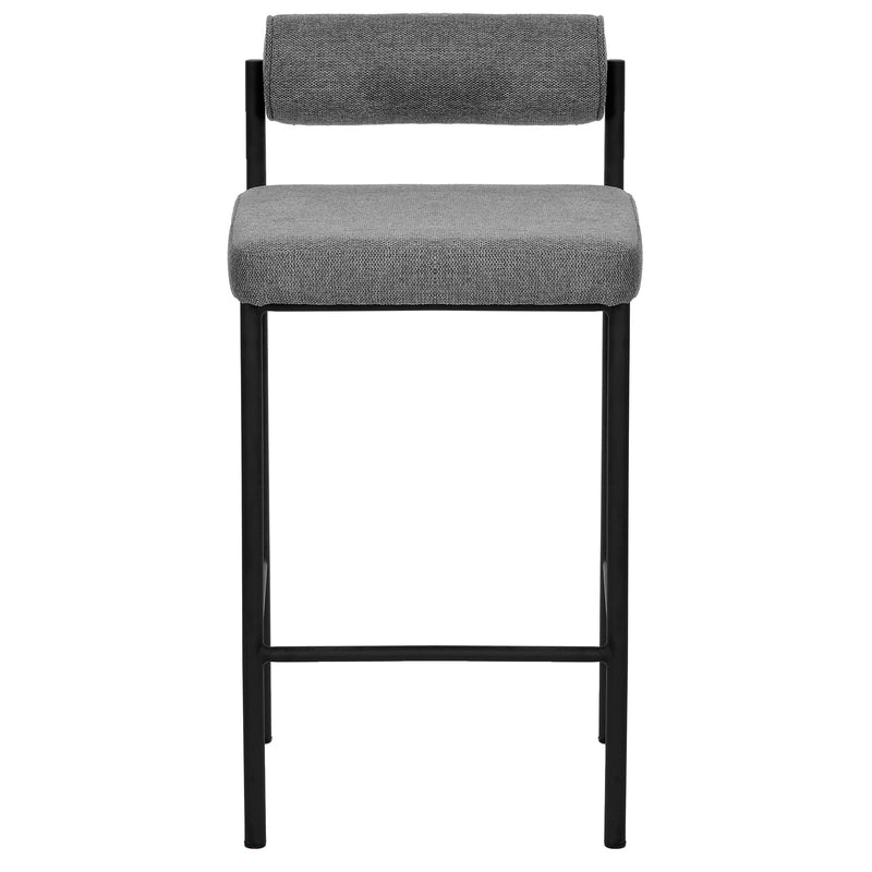 CBS8169-FH 65cm Fabric Bar Stool - Grey (Set of 2)