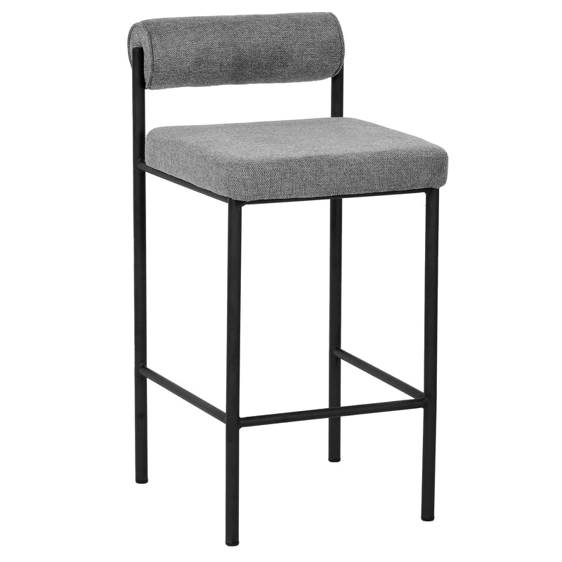 CBS8169-FH 65cm Fabric Bar Stool - Grey (Set of 2)
