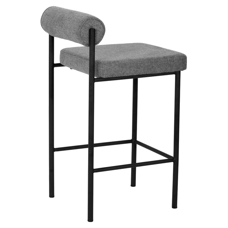 CBS8169-FH 65cm Fabric Bar Stool - Grey (Set of 2)