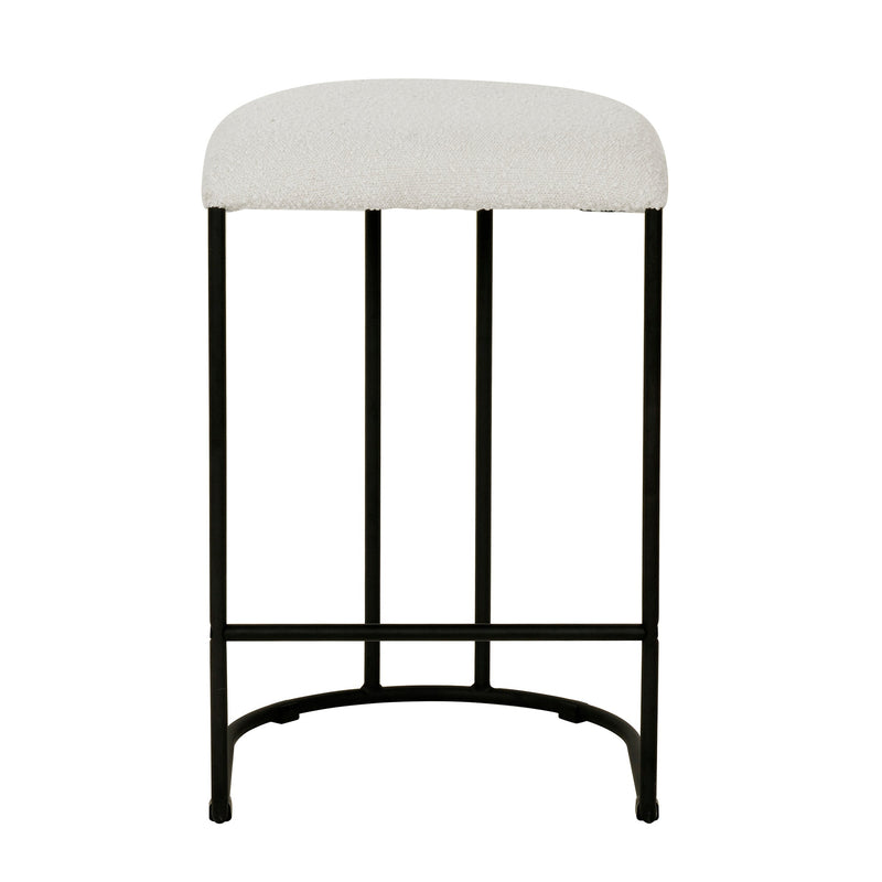 CBS8174-FH 65cm Bar Stool - Ivory White Boucle (Set of 2)