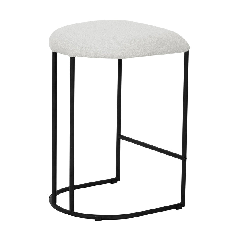 CBS8174-FH 65cm Bar Stool - Ivory White Boucle (Set of 2)
