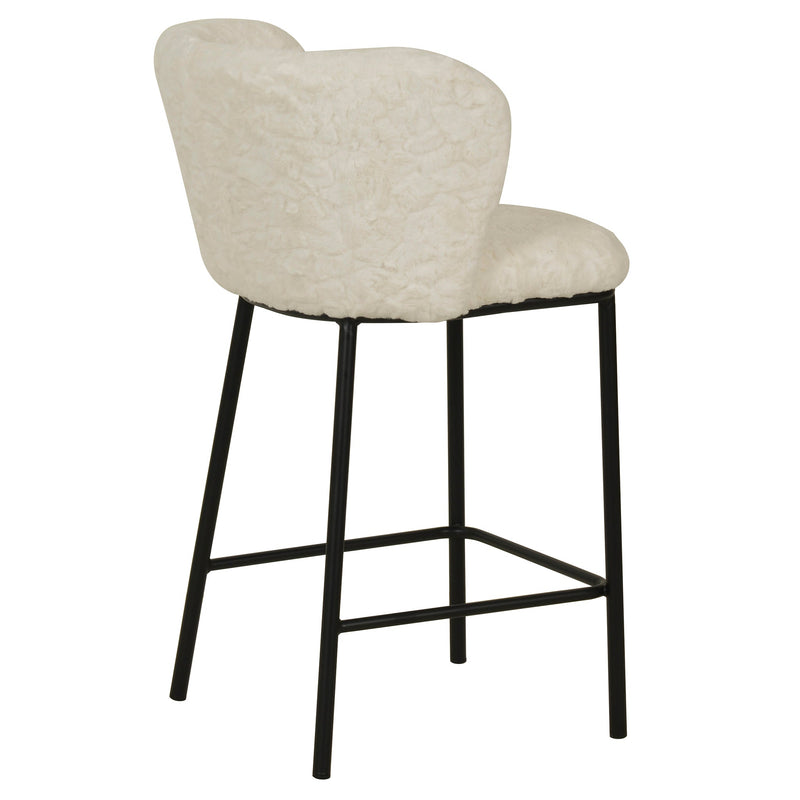 CBS8211-FH 65cm Fabric Bar Stool - White Rabbit (Set of 2)