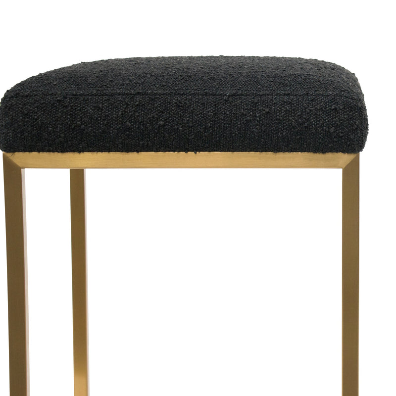 CBS8223-BS Black Boucle Bar Stool - Golden Base